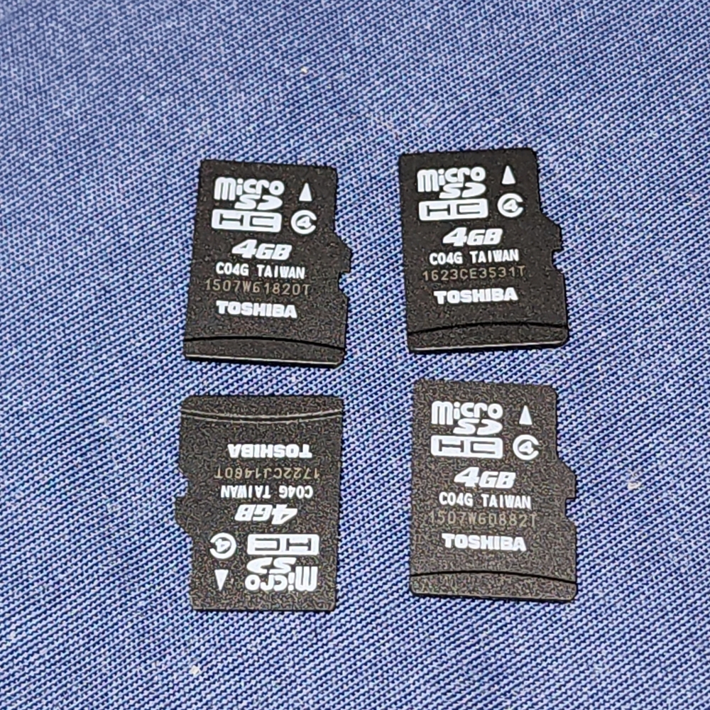 Toshiba 4GB Micro SD Cards - Set of 4